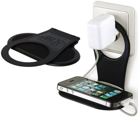 Driinn - flexibler Handyhalter für jede Steckdose schwarz