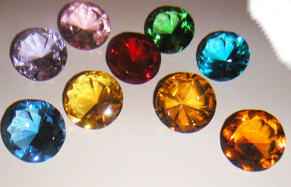 Glasdiamant 6cm in verschiedenen Farben