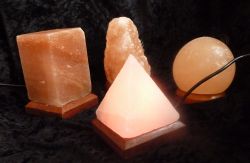 USB-Salzlampe Pyramide, LED-Beleuchtung, Farbe Orange