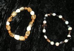 Armband Perle und Stein (diverse Edelsteine)
