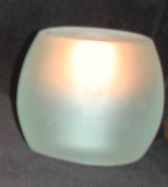 Teelichtleuchter Glas rund
