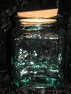 Glas für Kristallsalz eckig oder rund lieferbar