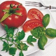 Lunch-Servietten 33x33 cm Tomate und Kräuter